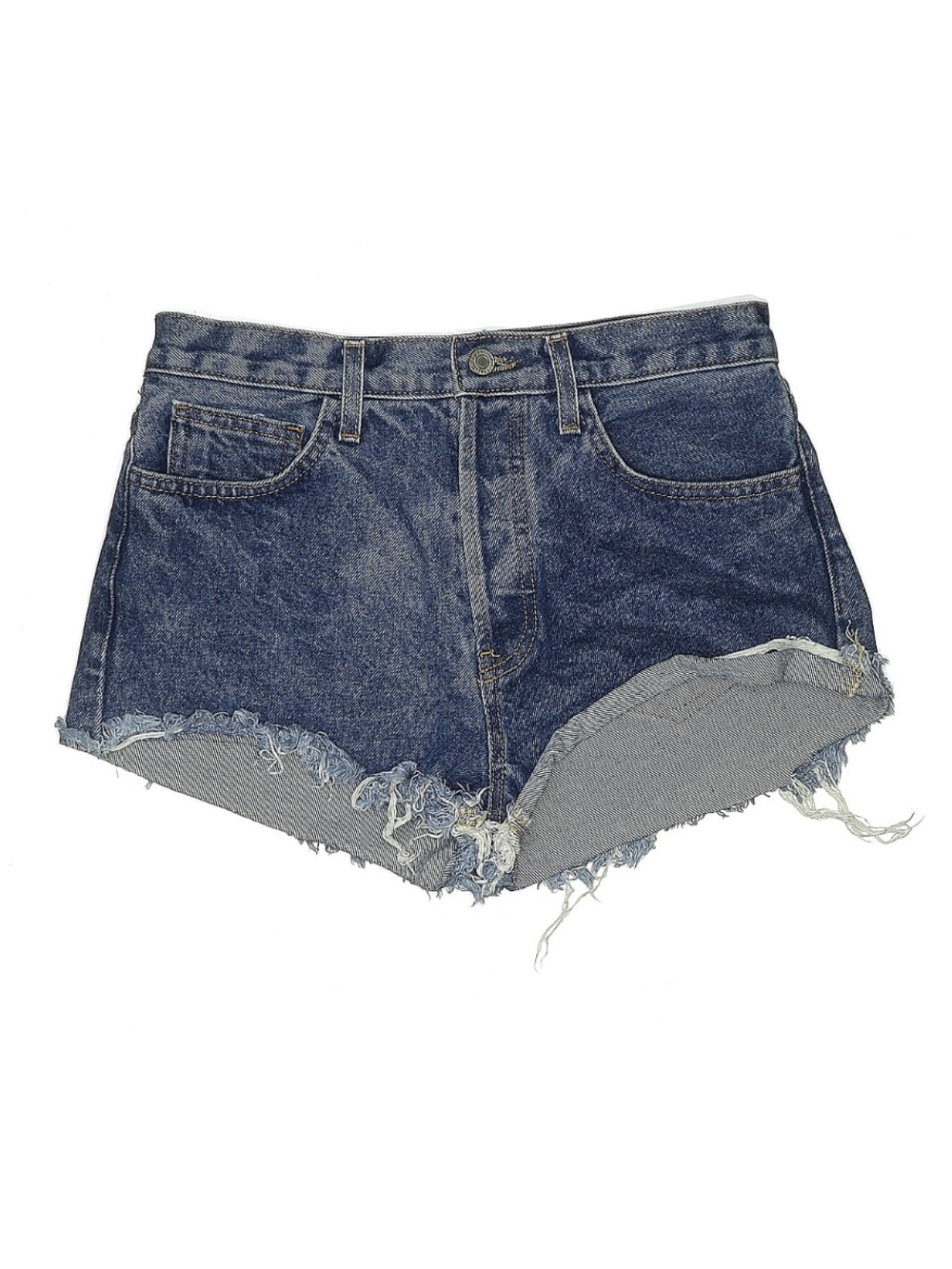 John Galt Brandy Melville High Rise Button
Up Dark Wash Denim Shorts